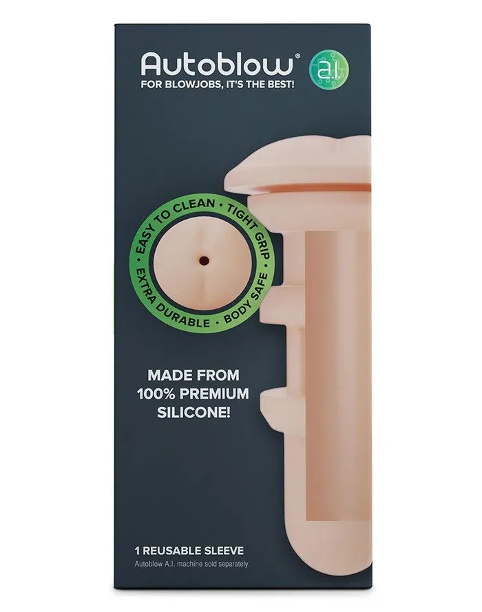 AutoBlow Male Sex Toys | Autoblow - A.I. Siliconen Anus Sleeve - Lichte Huidskleur