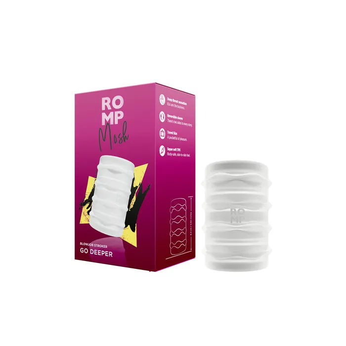 Romp Mosh Bj Stroker - Clear | Wow Tech Male Sex Toys