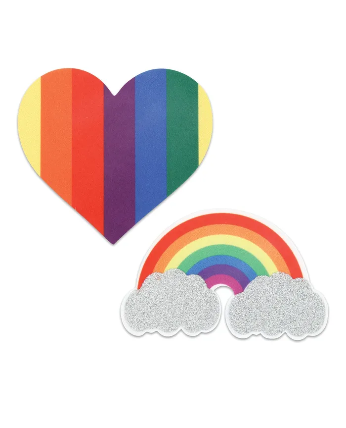 Vibrators | X-Gen Products Pasties Pride Glitter Rainbows & Hearts