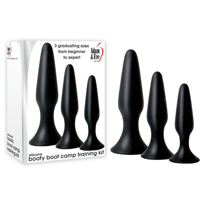 Adam Eve Anal Adam Eve Silicone Booty Boot Camp Training Kit Black Butt Plugs Set of 3 Sizes Adam Eve Anal Adam Eve Silicone Booty Boot Camp Training Kit Black Butt Plugs Set of 3 Sizes