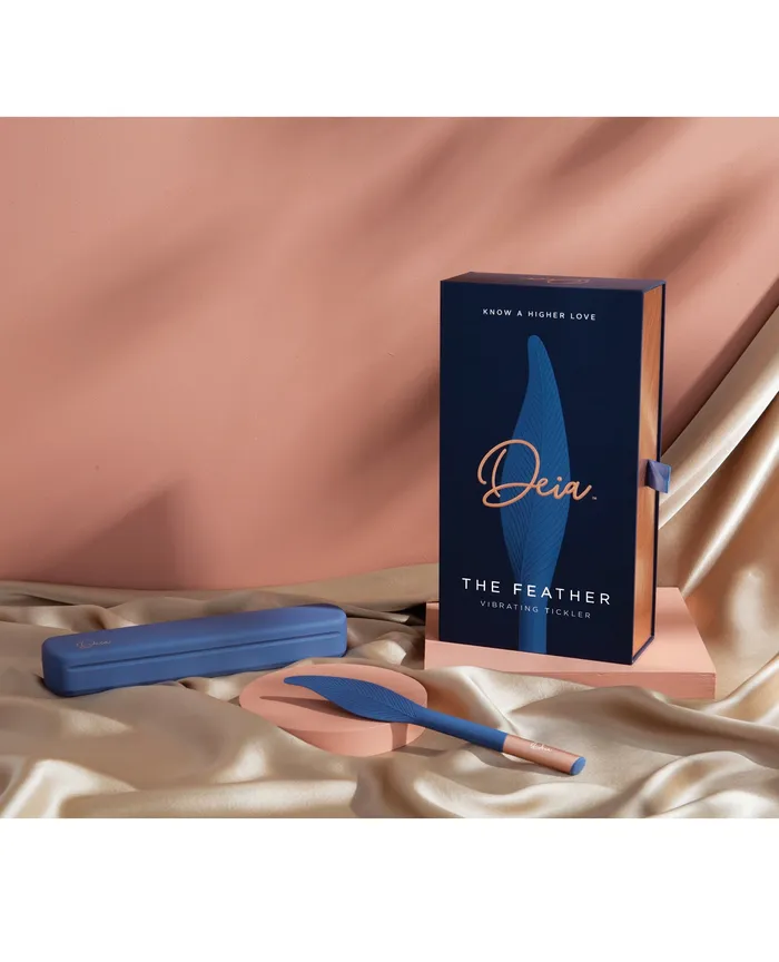 Deia the Feather wCharging Case Navy Beacon Wellness Brands INC Dildos