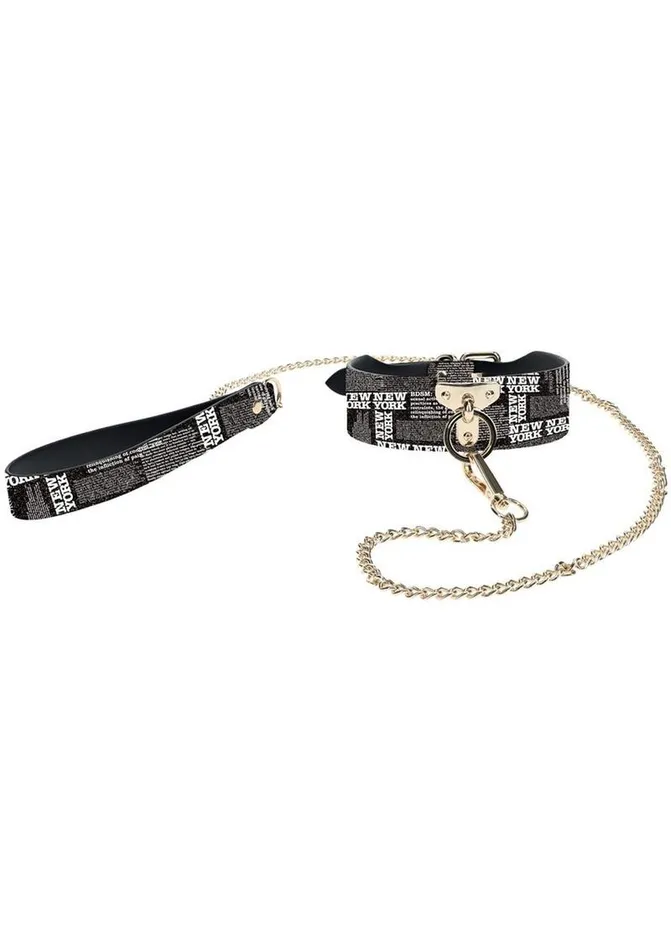 Ouch Ouch Ny Collection Collar with Leash Female Sex Toys