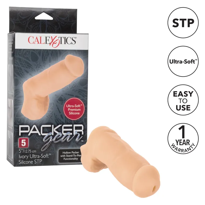 Packer Gear 51275 Cm UltraSoft Silicone Stp Ivory California Exotic Female Sex Toys
