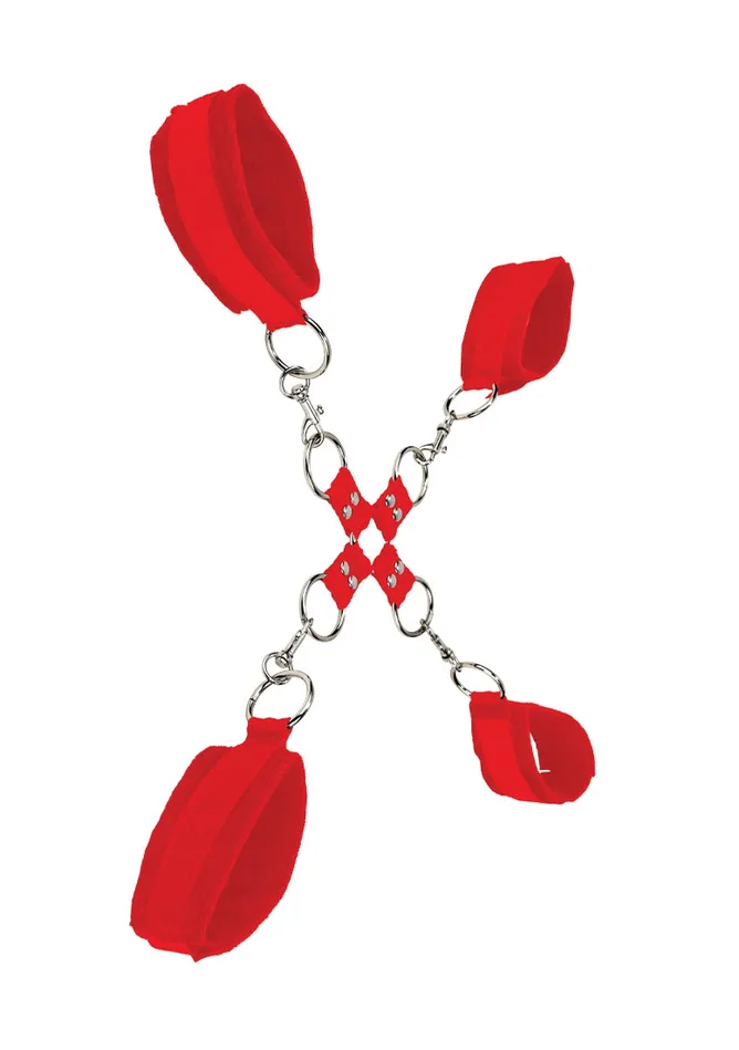 Restraints Velcro Hand And Leg Cuffs Red Shots Ouch
