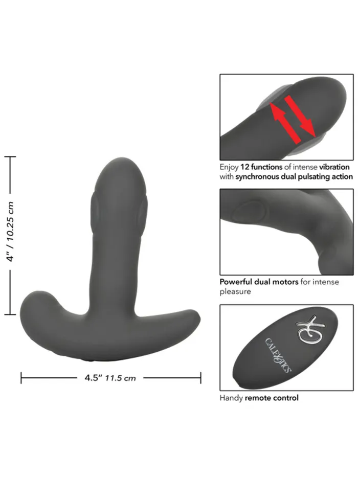 Anal CalExotics Eclipse Remote Control Dual Pulsating Probe Grey CALEXOTICS