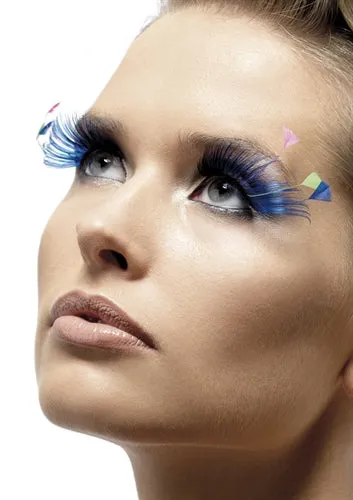 Feather Plume Eyelashes Blue Fever Lingerie Vibrators