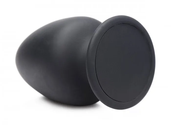 Male Sex Toys XR Brands Squeezeit Silexpan Anal Plug Medium Black