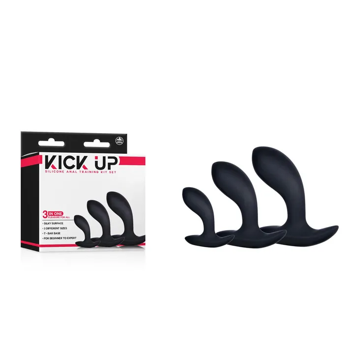 Excellent Power Anal Kick Up Anal Trainer Set Butt Plugs Set of 3 Sizes