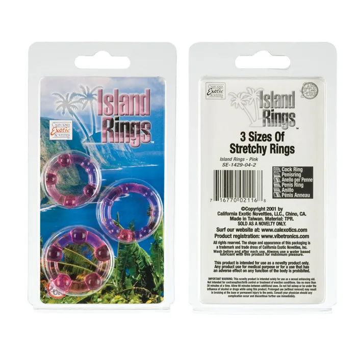 California Exotic Novelties Vibrators Island RingsPink