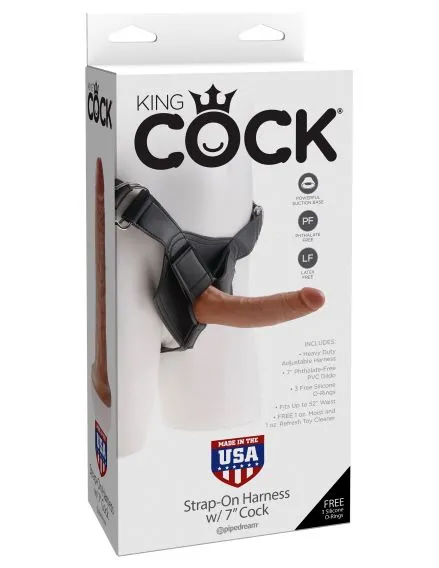 Female Sex Toys King Cock Strap On Harness With 7in Cock Tan Pipedream Products Female Sex Toys King Cock Strap On Harness With 7in Cock Tan Pipedream Products