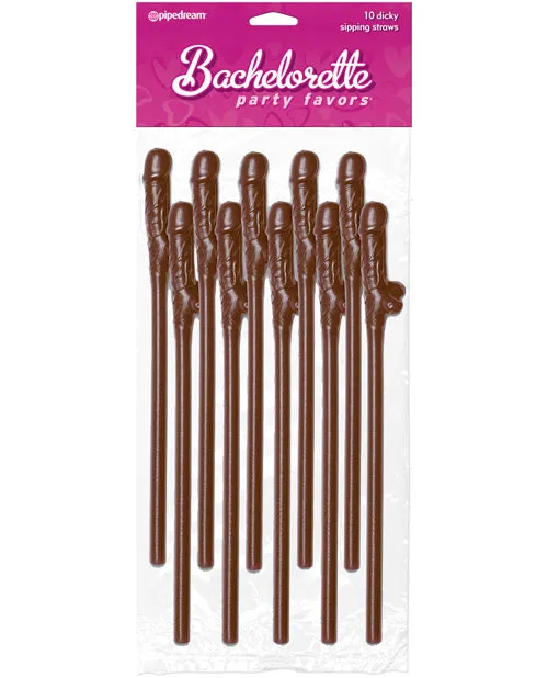 Bachelorette Party Favors Pecker Straws Brown Pack Of 10 Pipedream Male Sex Toys Bachelorette Party Favors Pecker Straws Brown Pack Of 10 Pipedream Male Sex Toys