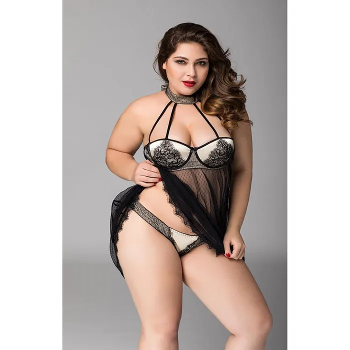 Black Sheer Lace Babydoll Queen Size Kissablegs Anal Black Sheer Lace Babydoll Queen Size Kissablegs Anal