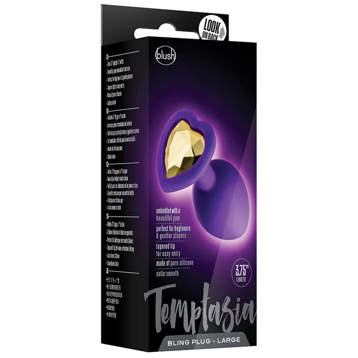 Anal BLUSH Temptasia Bling PlugLarge Purple