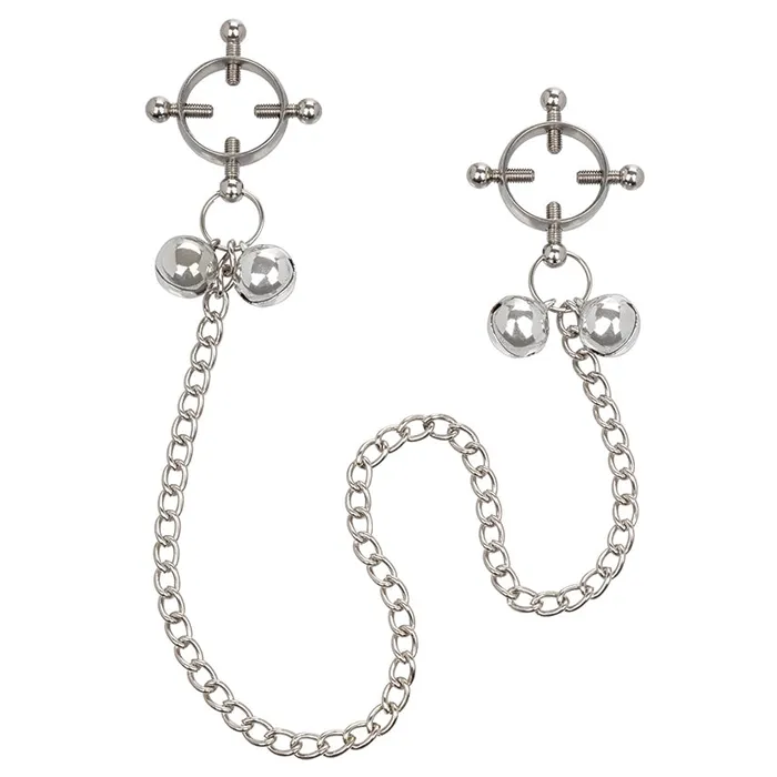 Cal Exotics Nipple Clitoral Toys Nipple Grips 4Point Nipple Press with Bells Cal Exotics Nipple Clitoral Toys Nipple Grips 4Point Nipple Press with Bells