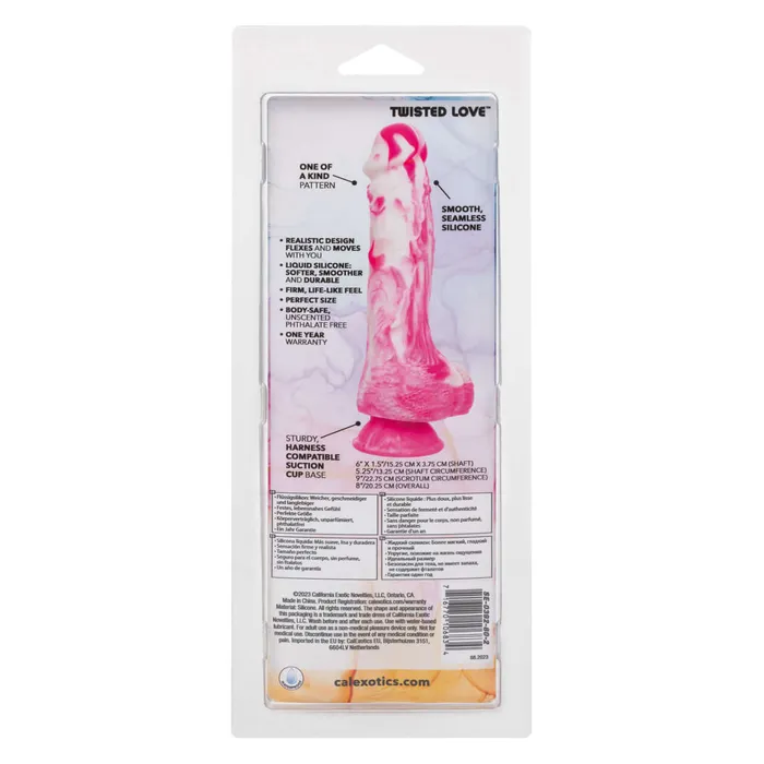 California Exotic Novelties Dildos Discover Intense Pleasure with the Twisted Love Twisted Dong 6 Inches in Pink