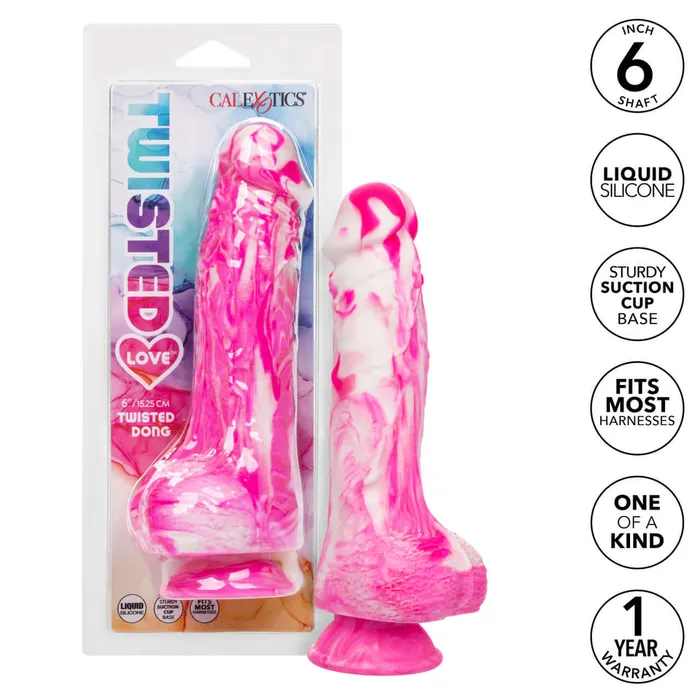 California Exotic Novelties Dildos Discover Intense Pleasure with the Twisted Love Twisted Dong 6 Inches in Pink