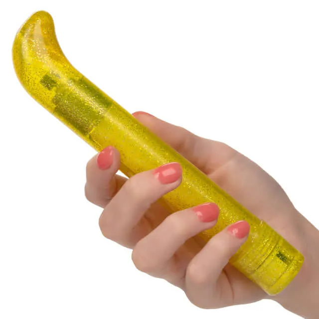 California Exotic Novelties Female Sex Toys Sparkle Slim GVibe Yellow