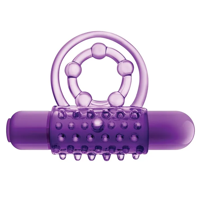 Couples BLUSH Play With Me Vibrating Double Strap CockringPurple