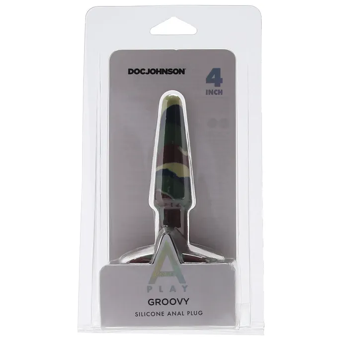 Doc Johnson APlay Groovy 4 Inch Anal Plug in Camo Anal