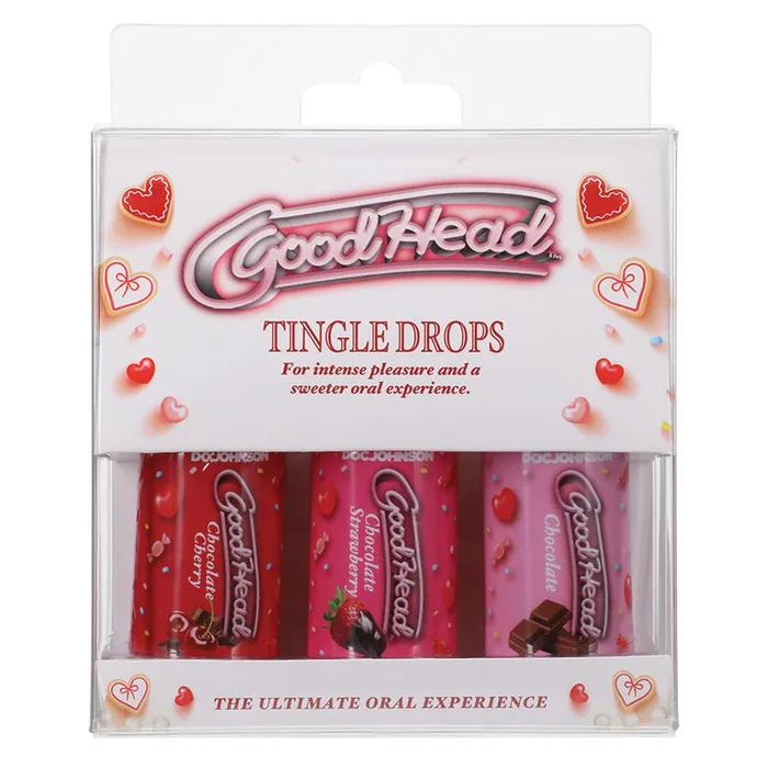 DOC JOHNSON Male Sex Toys GoodHead Tingle Drops Pack of 3