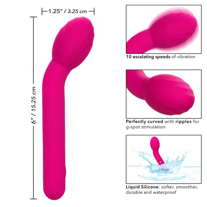 Female Sex Toys California Exotic Novelties California Exotic Novelties Bliss Liquid Silicone Mini Tulip GSpot Vibrator Rechargeable 10 Speeds