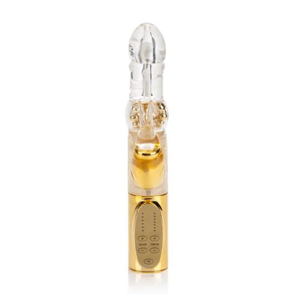 Female Sex Toys Platinum Collection Jack Rabbit Vibrator Gold Waterproof 7 Functions 6 Speeds California Exotic Novelties
