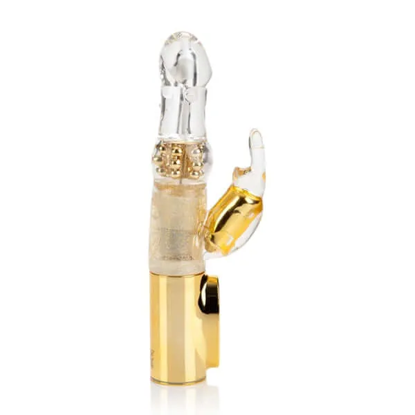 Female Sex Toys Platinum Collection Jack Rabbit Vibrator Gold Waterproof 7 Functions 6 Speeds California Exotic Novelties