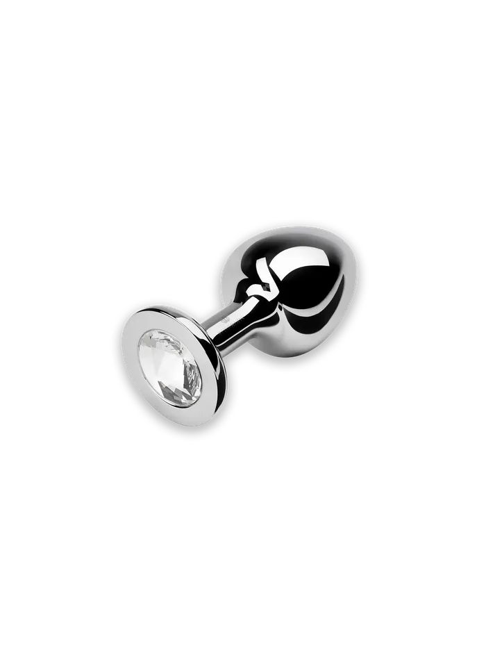 Julian Snelling Anal Julian Snelling Small Silver Stainless Steel Butt Plug Clear Stone Julian Snelling Anal Julian Snelling Small Silver Stainless Steel Butt Plug Clear Stone