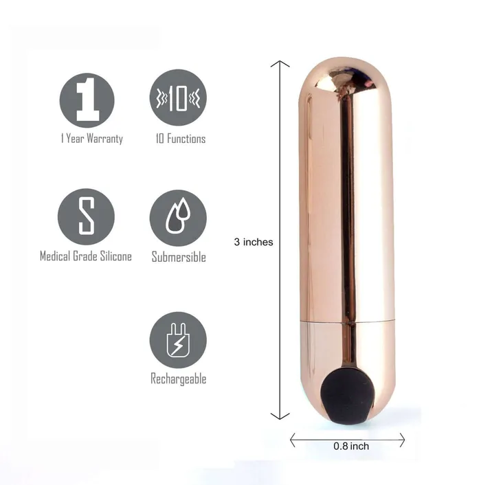 Maia Toys Female Sex Toys Jessi Super Charged Mini Bullet Rose Gold Vibrator