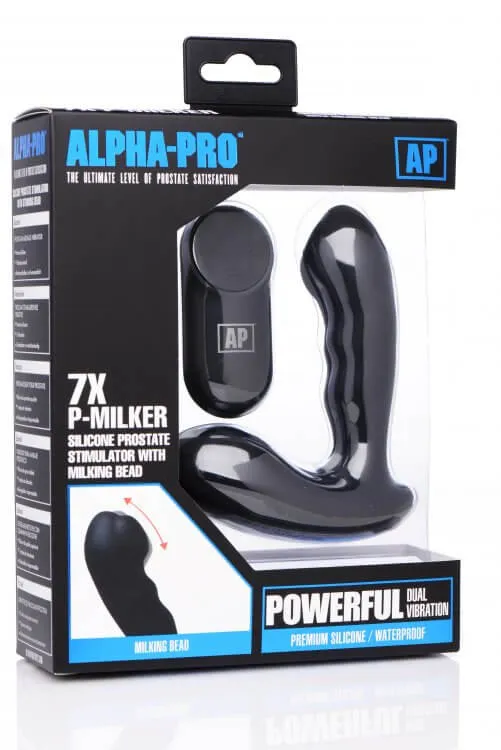 Male Sex Toys Alpha Pro 7X PMilker Silicone Prostate Stimulator XR Brands