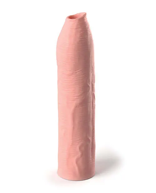 Male Sex Toys Pipedream Products Fantasy XTensions Elite Uncut 7 inches Extension Sleeve Beige Light Skin Tone