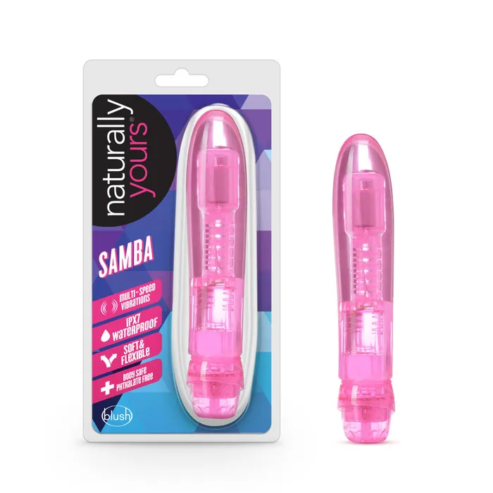 Naturally Yours By Blush Samba Pink 675Inch Vibrator Blush Vibrators