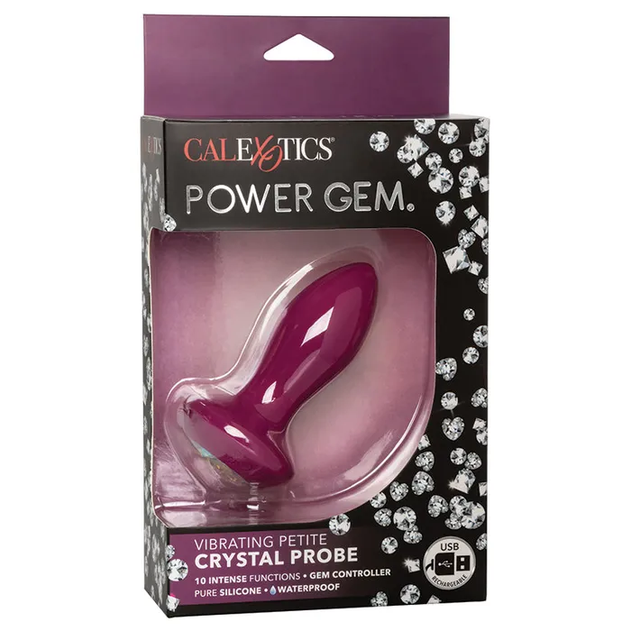 Power Gem Vibrating Petite Crystal ProbePurple CAL EXOTICS Anal