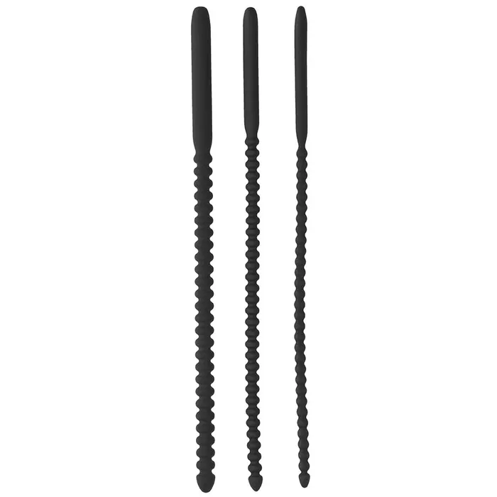 Shots Toys Male Sex Toys Ouch Beaded Silicone Urethral Sounding Set