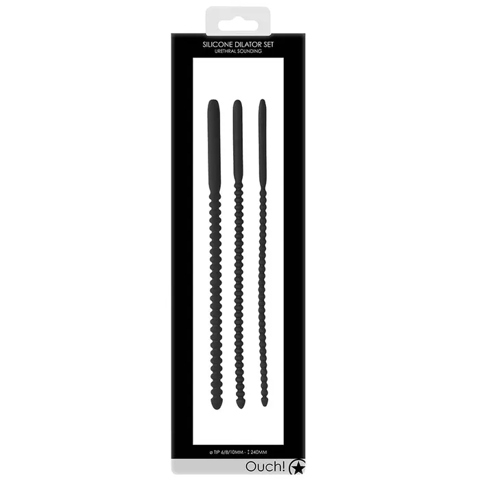 Shots Toys Male Sex Toys Ouch Beaded Silicone Urethral Sounding Set Shots Toys Male Sex Toys Ouch Beaded Silicone Urethral Sounding Set