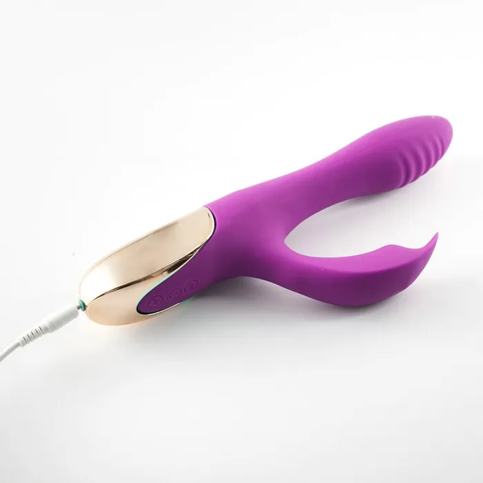 Skyler Rechargeable Silicone Bendable Rabbit Vibrator Purple Maia Toys Vibrators