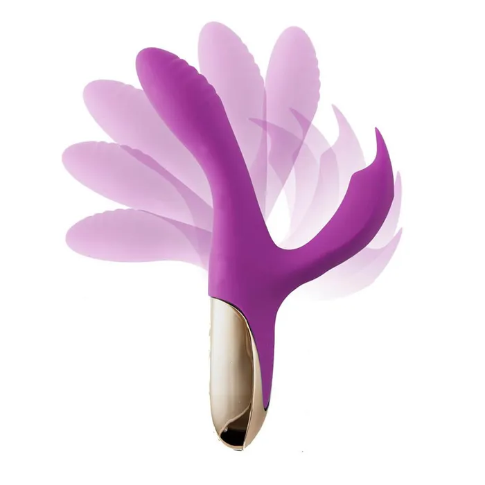 Skyler Rechargeable Silicone Bendable Rabbit Vibrator Purple Maia Toys Vibrators