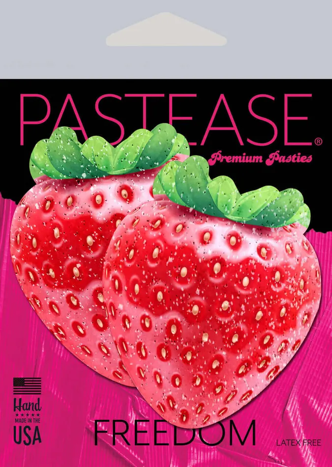 Vibrators Pastease Pastease Brands Strawberry Sparkly Red and Juicy Berry Pasties