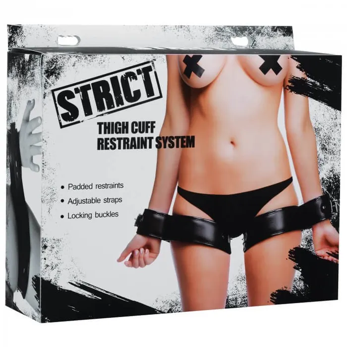 Vibrators XR Brands Strict Thigh Cuff Restraint System Unleash Your Desires Vibrators XR Brands Strict Thigh Cuff Restraint System Unleash Your Desires