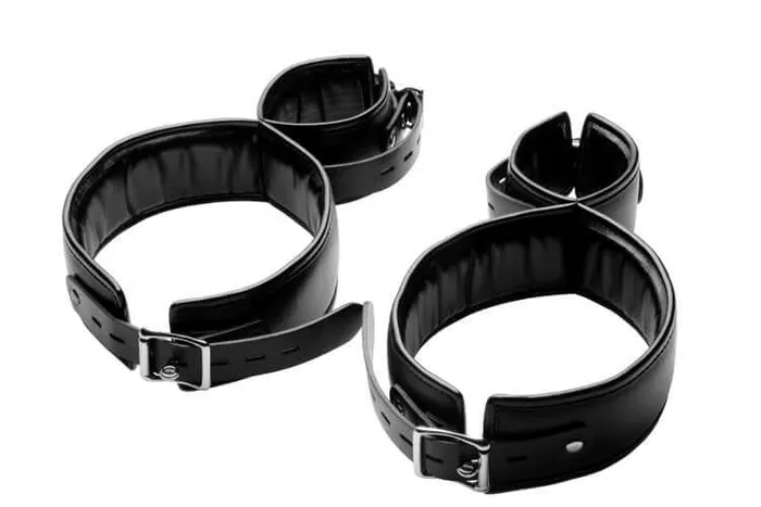 Vibrators XR Brands Strict Thigh Cuff Restraint System Unleash Your Desires