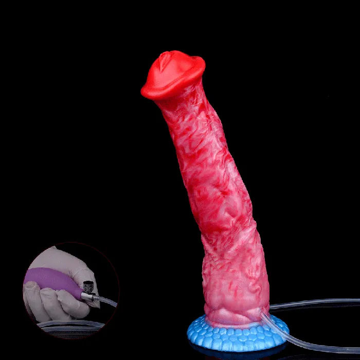 5256 Silicone inflatable Dog Dildo Squeeze Squirting Adult toys FAAK Dildos 5256 Silicone inflatable Dog Dildo Squeeze Squirting Adult toys FAAK Dildos