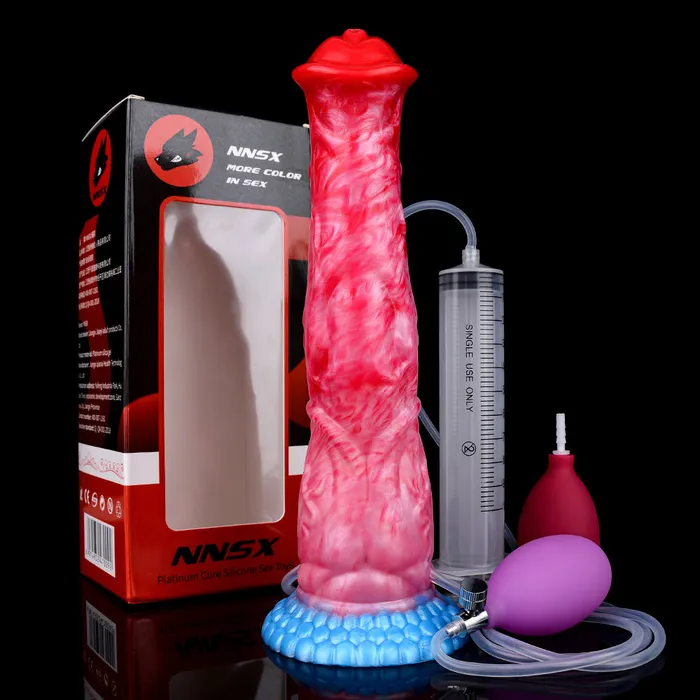 5256 Silicone inflatable Dog Dildo Squeeze Squirting Adult toys FAAK Dildos 5256 Silicone inflatable Dog Dildo Squeeze Squirting Adult toys FAAK Dildos