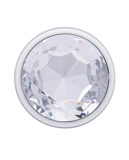 Anal Electric Eel Gemsations 2 pc 325 37 Tapered Bling Bling Metal Butt Plug Training Set Silver