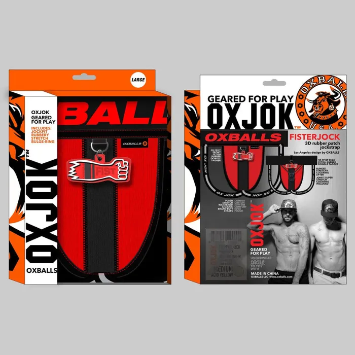Anal Oxjok Fisterjock 3d Fist Tagger Jock Blackred Small