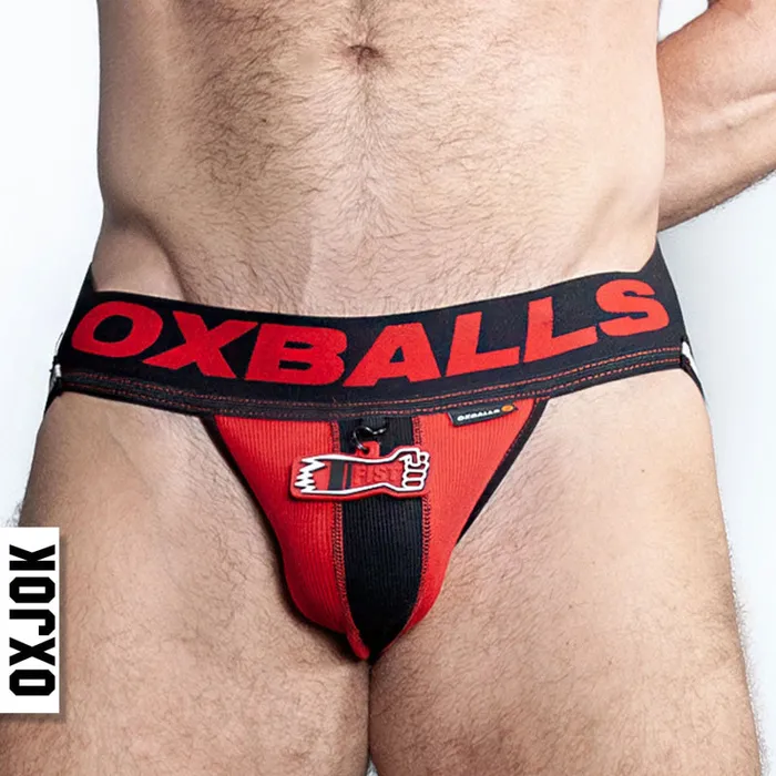 Anal Oxjok Fisterjock 3d Fist Tagger Jock Blackred Small Anal Oxjok Fisterjock 3d Fist Tagger Jock Blackred Small