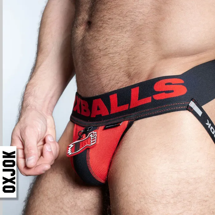 Anal Oxjok Fisterjock 3d Fist Tagger Jock Blackred Small Anal Oxjok Fisterjock 3d Fist Tagger Jock Blackred Small