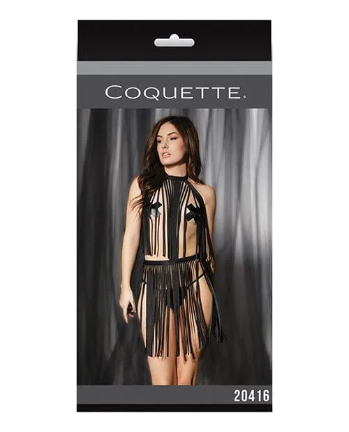 Anal Play Darque Fringe Harness Top Skirt Black One Size Fits Most Coquette International Anal Play Darque Fringe Harness Top Skirt Black One Size Fits Most Coquette International