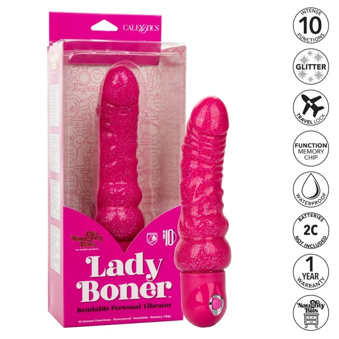 Calexotics Naughty Bits Lady Boner Bendable Personal Vibrator Vibrators Calexotics Naughty Bits Lady Boner Bendable Personal Vibrator Vibrators