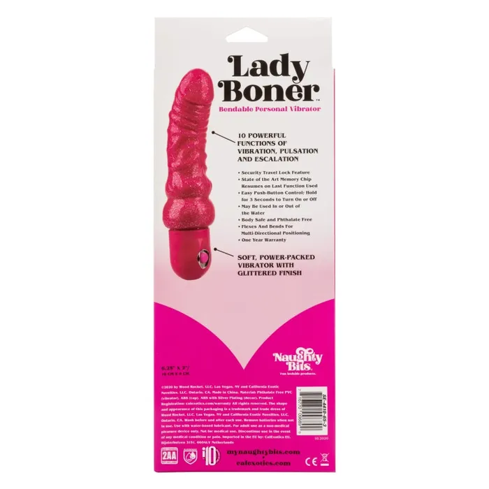 Calexotics Naughty Bits Lady Boner Bendable Personal Vibrator Vibrators Calexotics Naughty Bits Lady Boner Bendable Personal Vibrator Vibrators