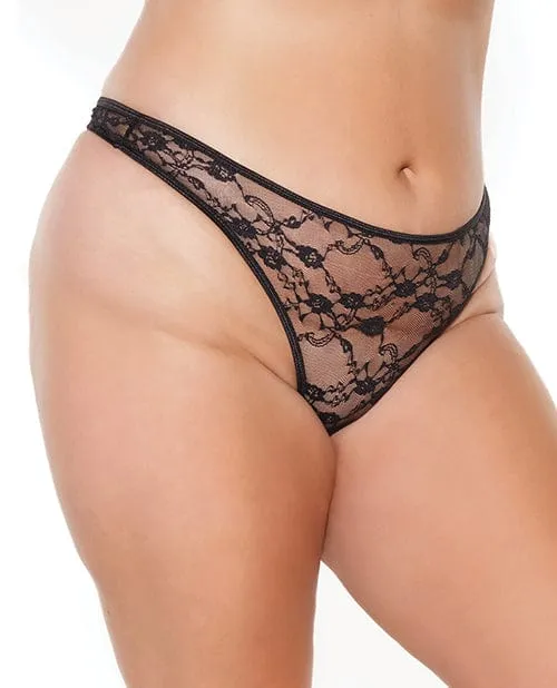 Coquette International Stretch Lace High Leg Thong Black One Size Fits Mostxl Teddies And Bodies Coquette International Stretch Lace High Leg Thong Black One Size Fits Mostxl Teddies And Bodies